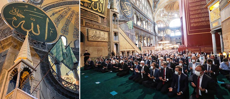 ayasofya camii acildi tarihi gune sahitlik ettik